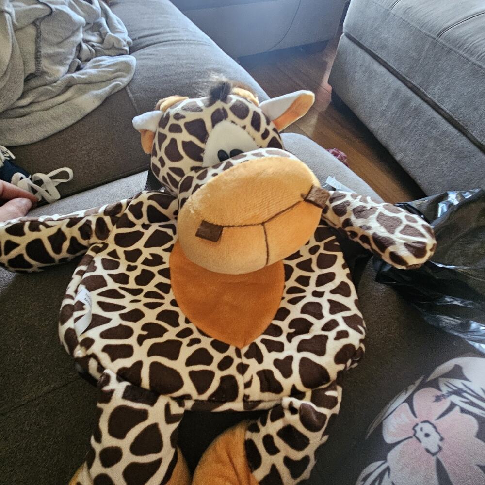 Animal Backpacks Giraffe Plush Kids Backpack Stuffed Animal Brown Tan Adjustable